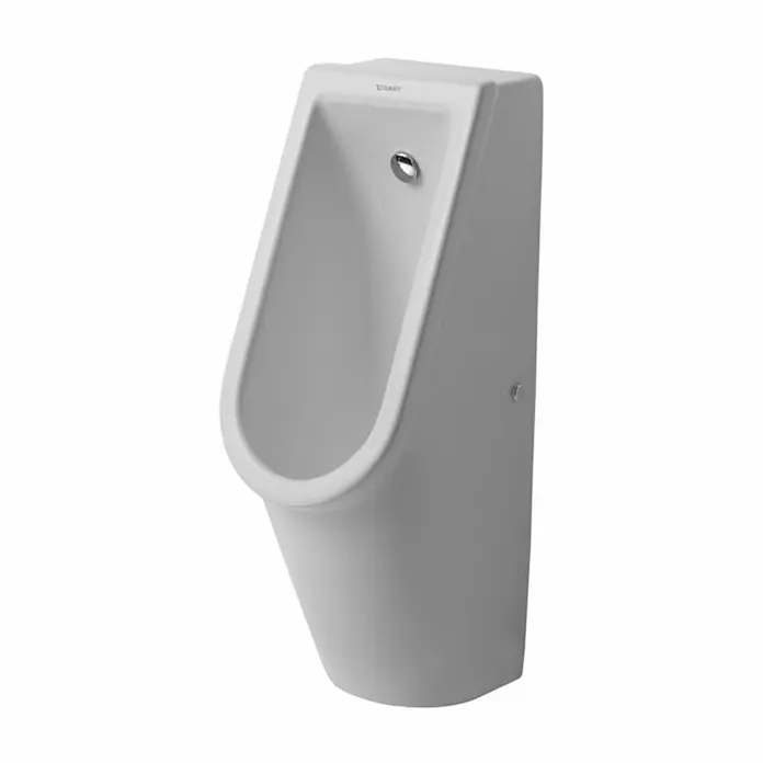 Duravit Starck 3 Urinal - Ohne Spülrand, Unbeschichtet, Zulauf: Hinten, Absaugspülung, Weiß, Ohne Zielobjekt - Vorderansicht