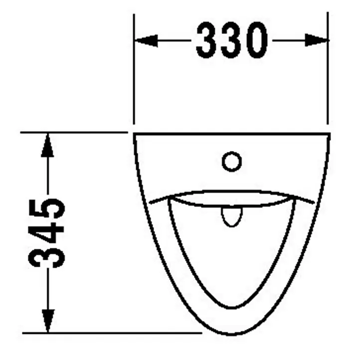 Duravit Urinal Katja - Unbeschichtet, Zulauf: Oben, Absaugspülung, Farbe: Weiß