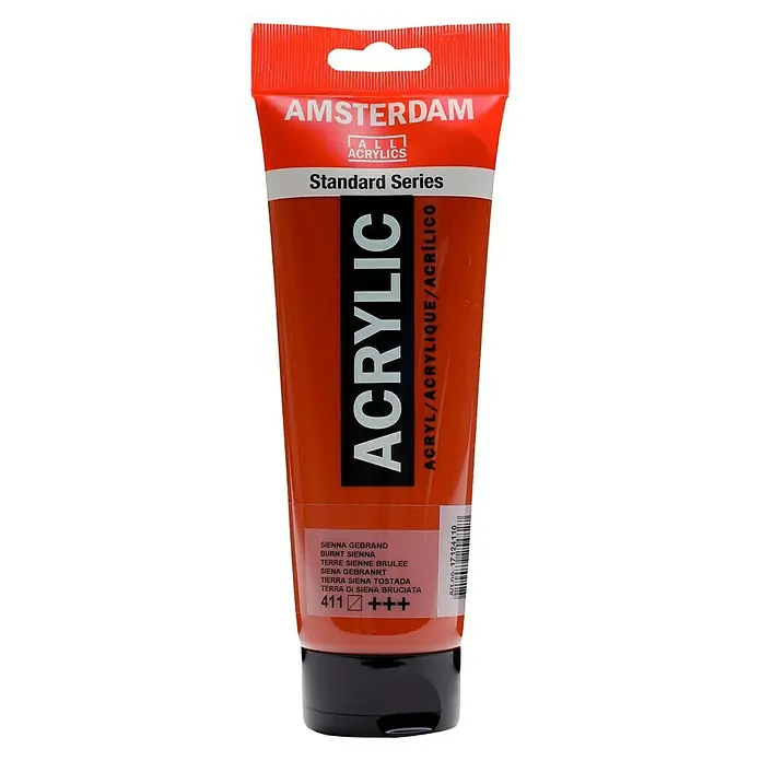 Talens Amsterdam Pintura acrílica Standard - Tierra Siena tostada, 250 ml, Tubo, Brillante