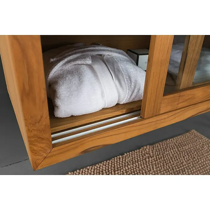 Cipì Mueble de lavabo Top - L x An x Al: 50 x 100 x 40 cm, Teca, Mate