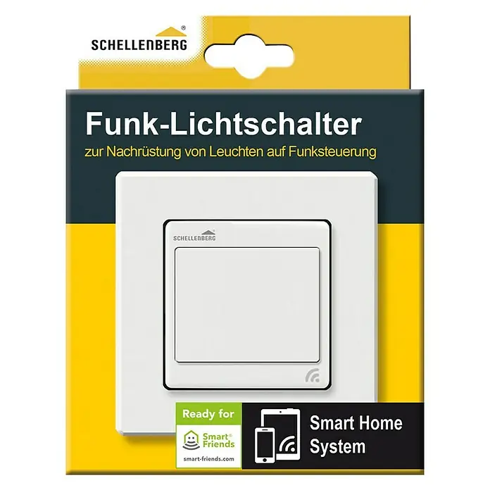Schellenberg Smart Home Funk-Lichtschalter - 600 W, Unterputz