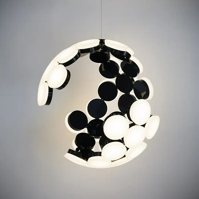 Artemide LED-Pendelleuchte Scopas - Höhe: 255 cm - Vorderansicht