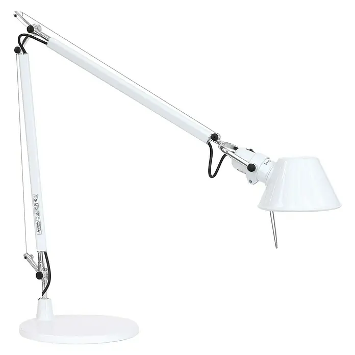 Artemide Tischleuchte Tolomeo - 77 W, Weiß, Silber, Weiß, E27 - Vorderansicht
