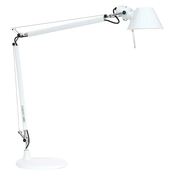 Artemide Tischleuchte Tolomeo - 77 W, Weiß, Silber, Weiß, E27 - Vorderansicht