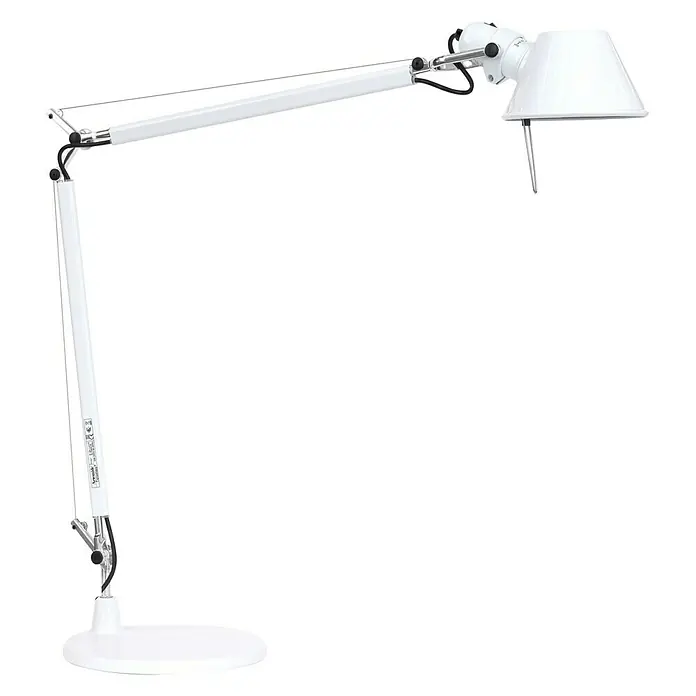Artemide Tischleuchte Tolomeo - 77 W, Weiß, Silber, Weiß, E27 - Vorderansicht