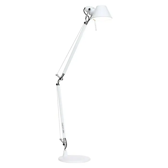 Artemide Tischleuchte Tolomeo - 77 W, Weiß, Silber, Weiß, E27 - Vorderansicht