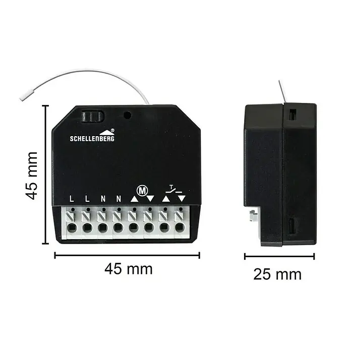 Schellenberg Funk-Empfangsmodul - Reichweite ca.: 20 m (Gebäude), Frequenz: 868,4 MHz