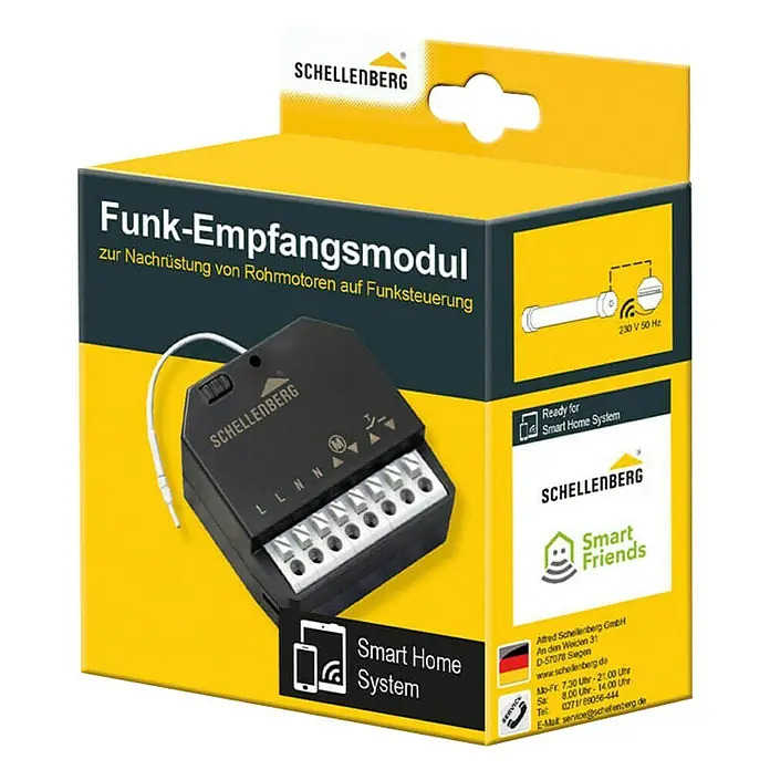 Schellenberg Funk-Empfangsmodul - Reichweite ca.: 20 m (Gebäude), Frequenz: 868,4 MHz