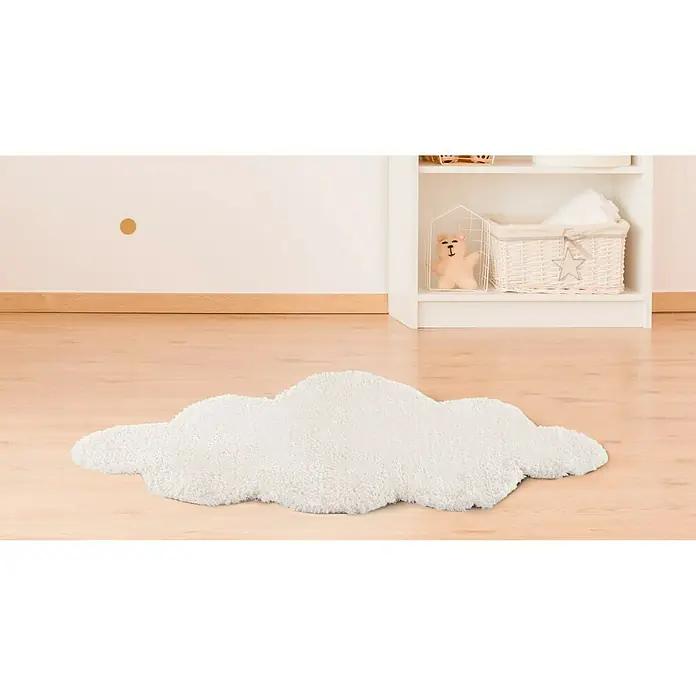 Alfombra Nube - Blanco, 90 x 60 cm, 100% poliéster microfibra