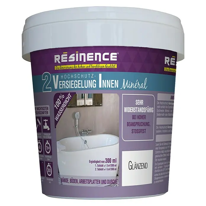 Résinence Béton Minéral Versiegelung - Farblos, Glänzend, 300 ml - Vorderansicht
