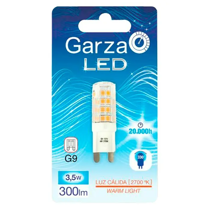 Garza Bombilla LED - 3,5 W, G9, Color de luz: Blanco cálido, No regulable, Capsular