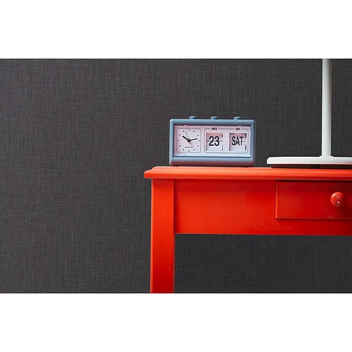 AS Creation Metropolitan Stories Vliestapete Textiloptik - Anthrazit, Uni, 10,05 x 0,53 m - Stimmungsaufnahme