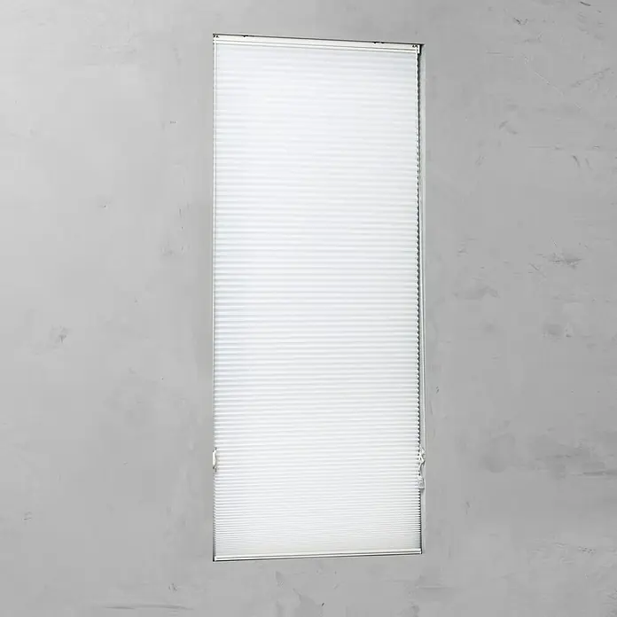 Plissee Tageslicht - B x H: 120 x 240 cm, Weiß - Vorderansicht