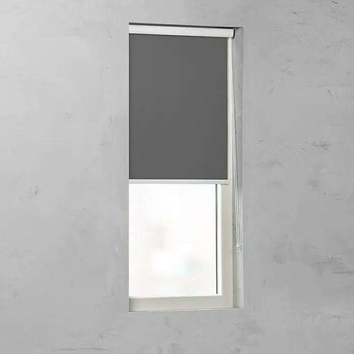 Rollo mit Kassette - B x H: 120 x 175 cm, Grau - Vorderansicht