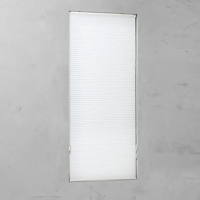 Plissee Tageslicht - B x H: 100 x 240 cm, Weiß - Vorderansicht