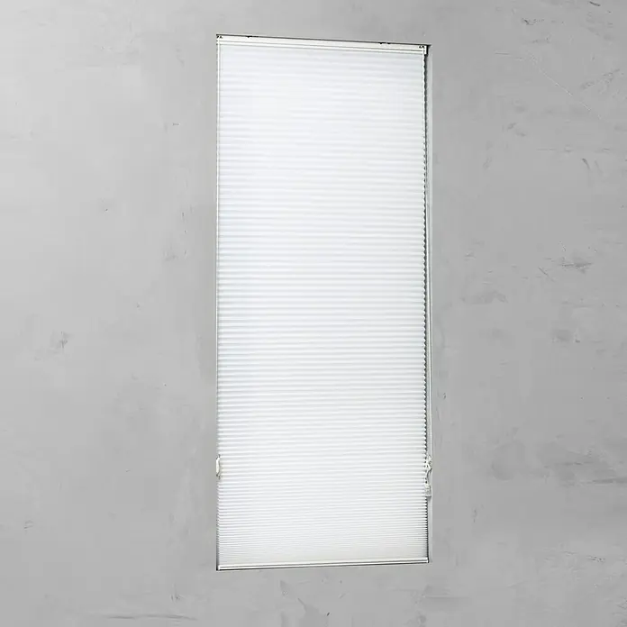 Plissee Tageslicht - B x H: 120 x 175 cm, Weiß - Vorderansicht