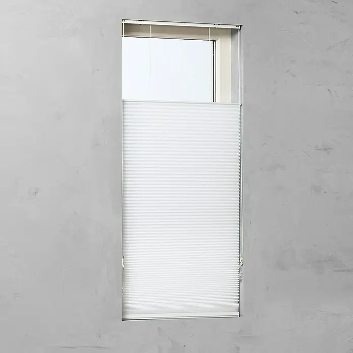 Plissee Tageslicht - B x H: 100 x 175 cm, Weiß - Vorderansicht