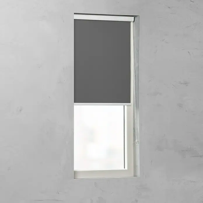 Rollo mit Kassette - B x H: 100 x 175 cm, Grau - Vorderansicht