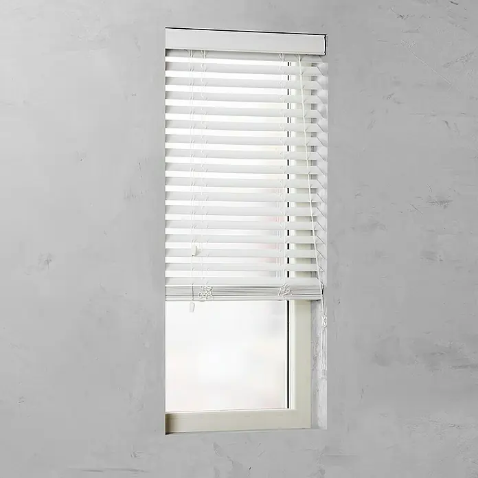 Jalousie - B x H: 90 x 175 cm, Weiß - Vorderansicht