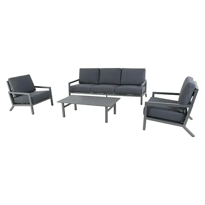 Sunfun Maja Loungemöbel-Set - 4 -tlg., Aluminium, Anthrazit