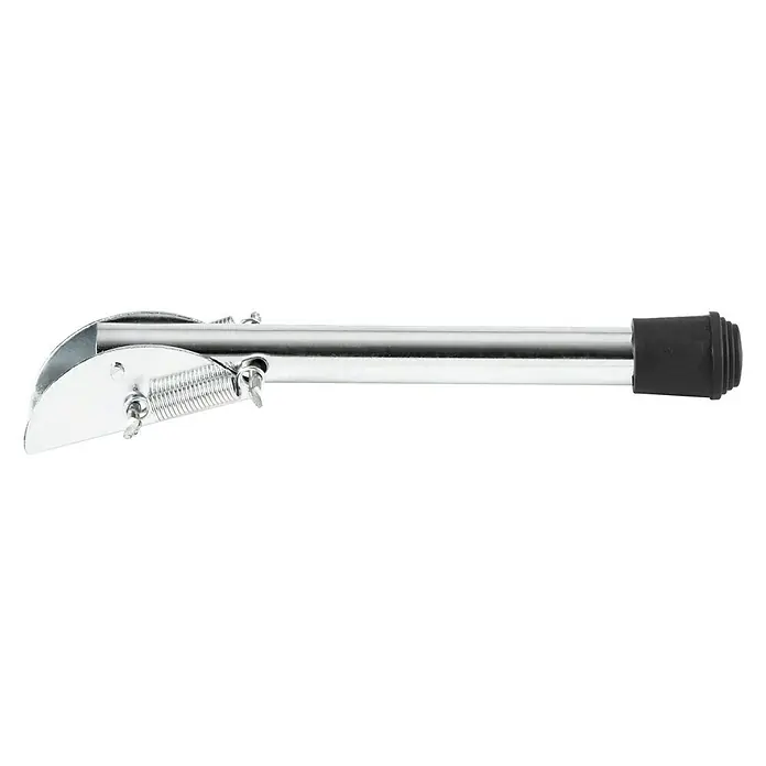 Türfeststeller Verzinkt mit Gummikappe - B x H: 14 x 150 mm, Silber/Schwarz, Verzinkt - Rechte Seitenansicht