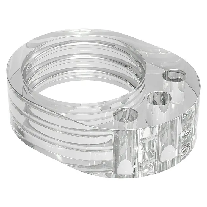 Türstopper Klinke, Kunststoff 17 mm - Länge: 17 mm, Transparent, Inhalt: 4 Stk. - Rechte Seitenansicht