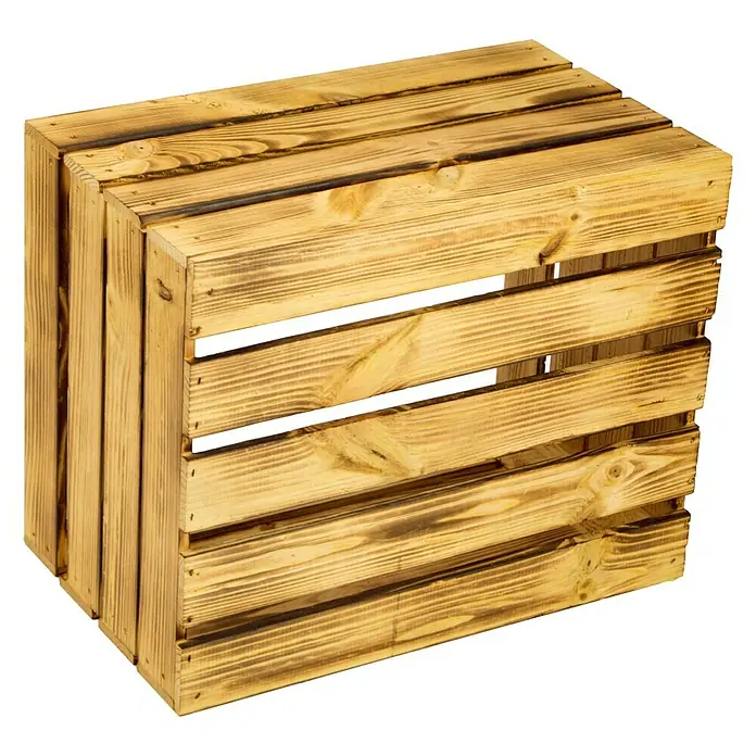 Holzregal Johanna - B x H: 40 x 30 cm, Holz, Braun - Rückansicht