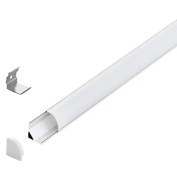 Eglo Profil Corner Profile 1 - 200 x 1,6 x 1,6 cm, Weiß, Aluminium - Vorderansicht