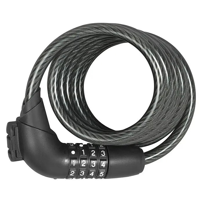 Abus Zahlen-Spiralschloss CC Lock 4101 - Länge: 185 cm, Stärke: 10 mm - Vorderansicht