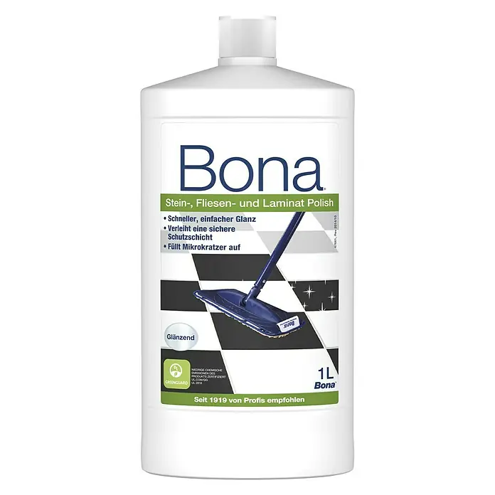 Bona Pflegemittel Stein, Fliesen & Laminat Polish - 1 l - Vorderansicht