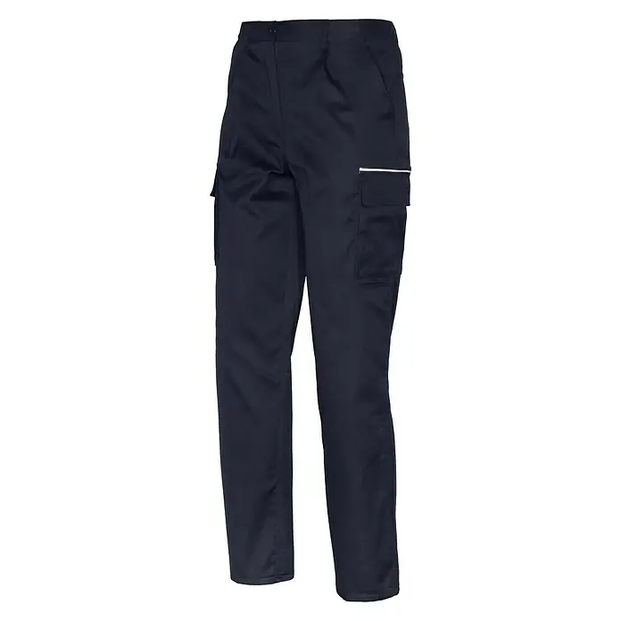 Industrial Starter Pantalones de trabajo Euromix - S, Azul, 65% poliéster y 35% algodón