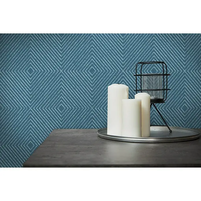 AS Creation Metropolitan Stories Vliestapete Kachel - Blau, Grafisch, 10,05 x 0,53 m - Stimmungsaufnahme