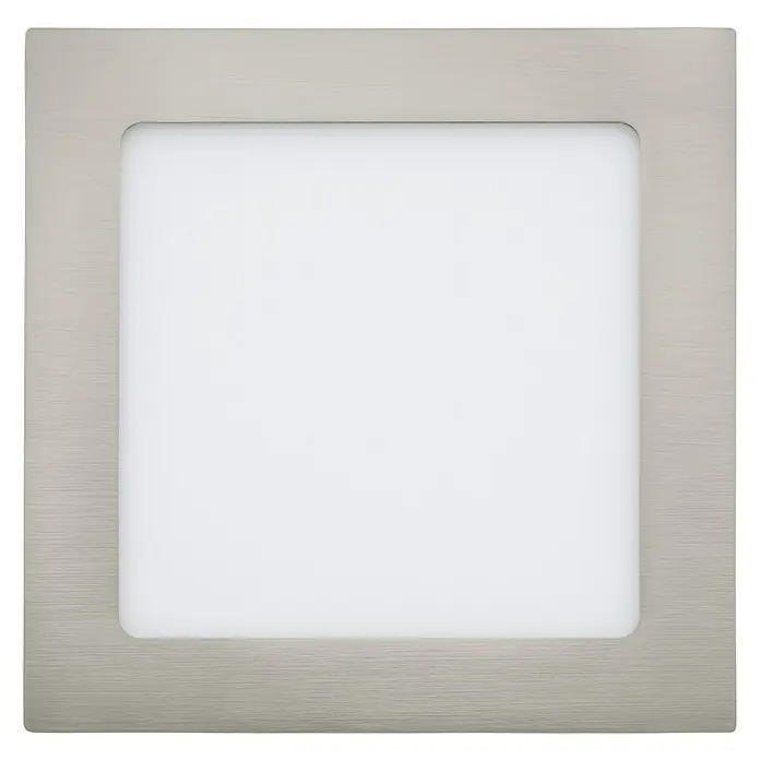 Eglo LED-Einbauleuchte Fueva 1 - 10,9 W, Nickel matt, Weiß, L x B: 17 x 17 cm - Vorderansicht