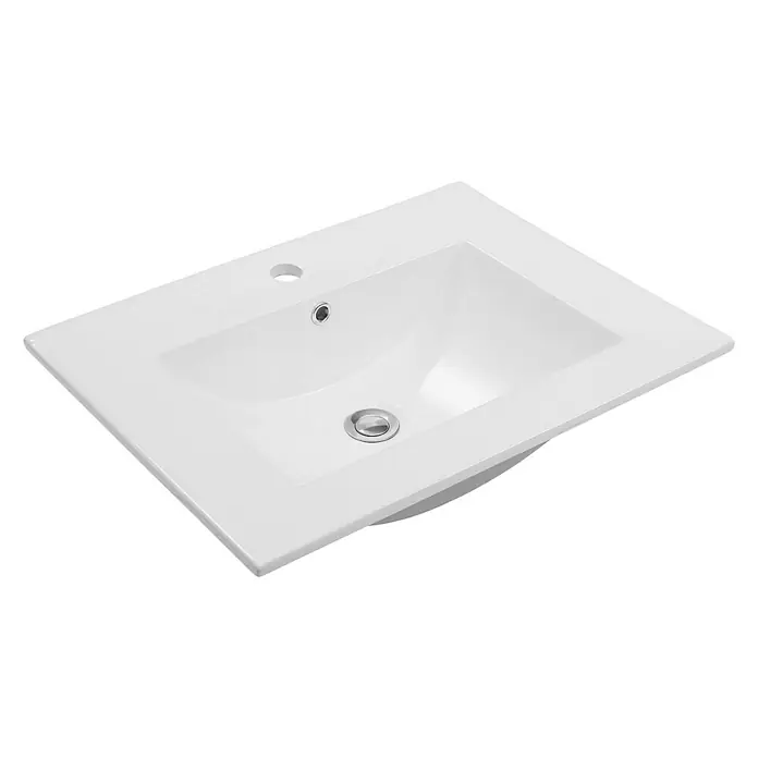 Camargue Orion Einbauwaschbecken - 60 x 46 cm, Keramik, Weiß - Vorderansicht