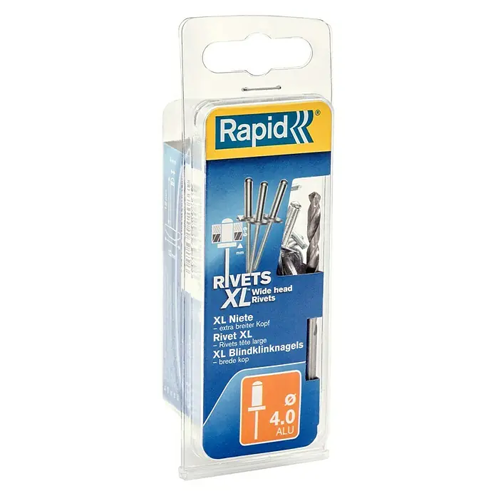 Rapid Blindniete XL - Nietlänge: 10 mm, Nietdurchmesser: 4 mm, 50 Stk. - Rechte Seitenansicht