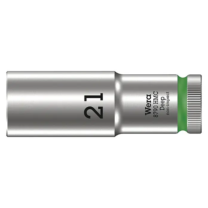 Wera Steckschlüsseleinsatz 8790 HMC - Schlüsselweite: 21 mm, Antriebsgröße: ½″ - Vorderansicht