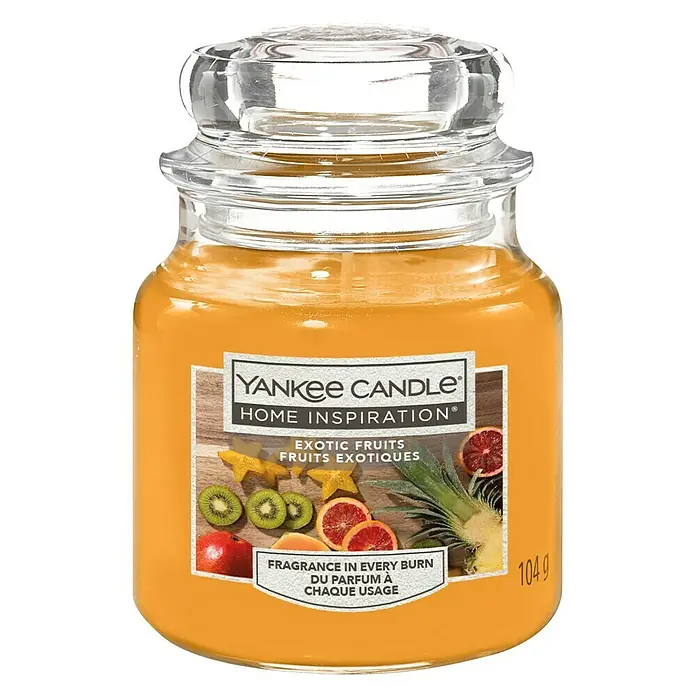 Yankee Candle Home Inspirations Duftkerze - Im Glas, Exotic Fruits, Small - Vorderansicht