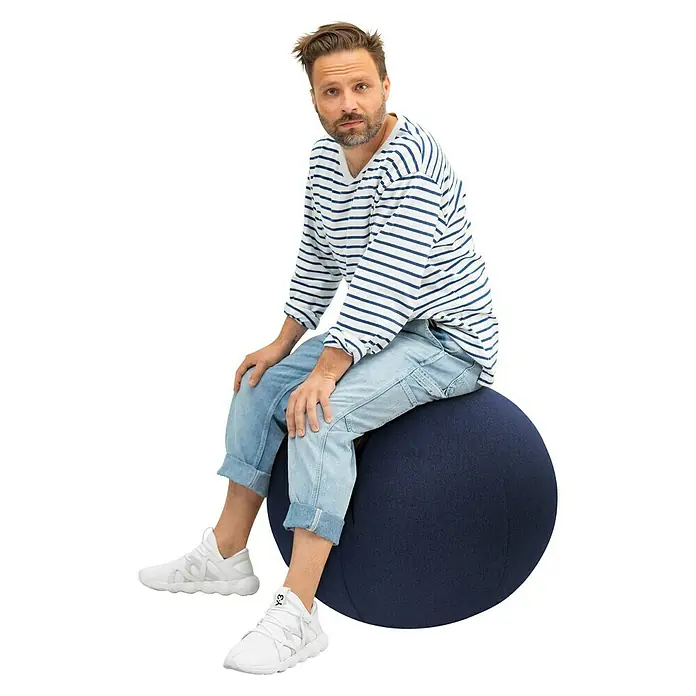 Sitting Ball Gymnastikball Felt - Blau, Durchmesser: 65 cm, Material Bezug: 100 % Polyester - Anwendungsbeispiel