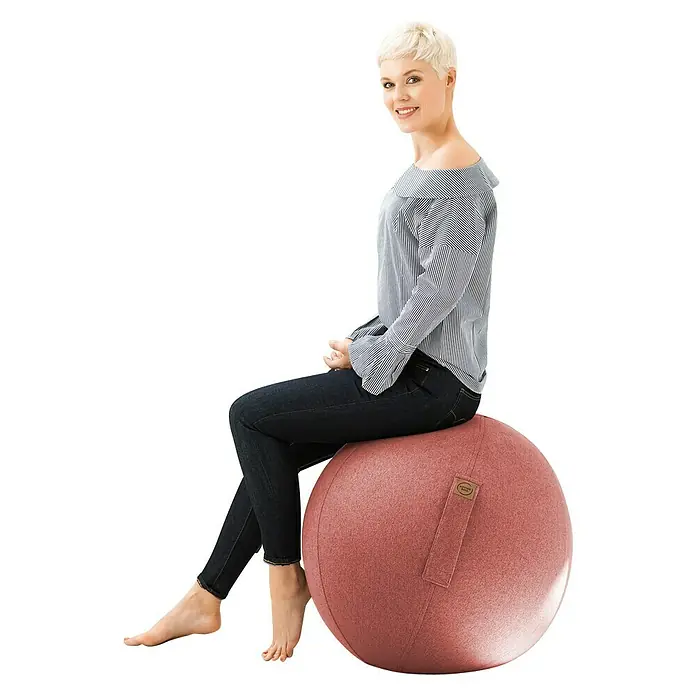 Sitting Ball Gymnastikball Felt - Lachs, Durchmesser: 65 cm, Material Bezug: 100 % Polyester - Stimmungsaufnahme