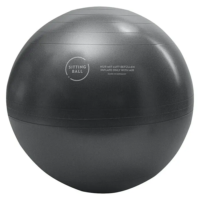 Sitting Ball Gymnastikball Felt - Anthrazit, Durchmesser: 65 cm, Material Bezug: 100 % Polyester - Detailaufnahme