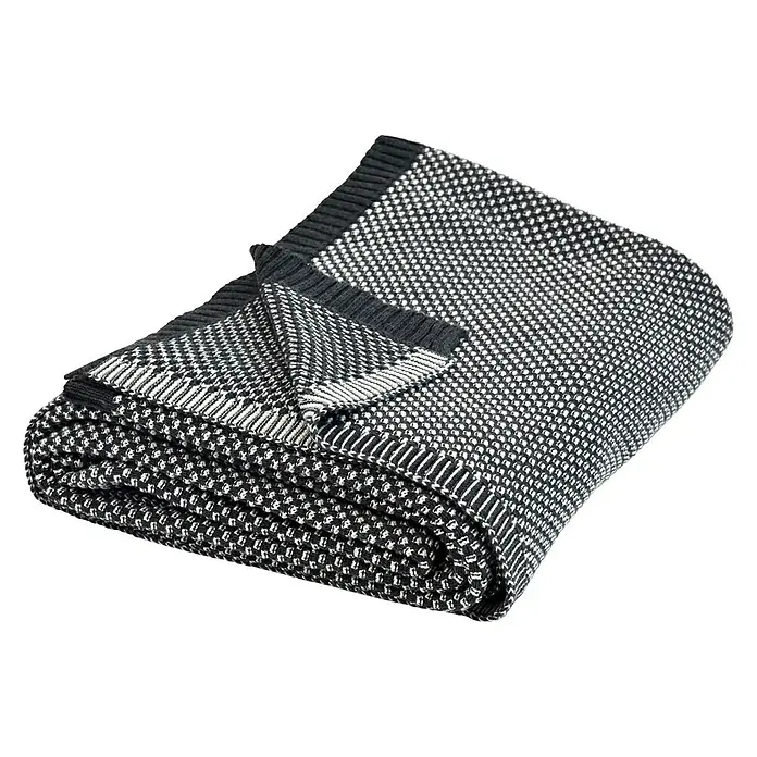 Nielsen Plaid Kuscheldecke Akira - L x B: 200 x 150 cm, Dunkelgrau