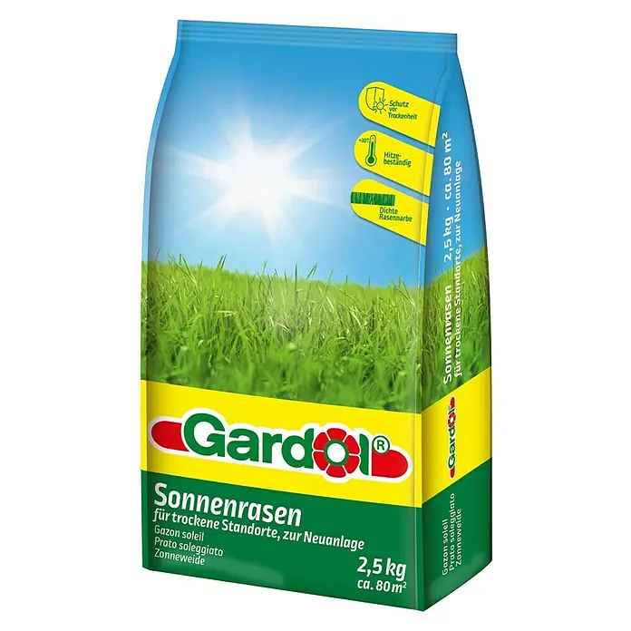 Gardol Rasensamen Sonnenrasen - 2,5 kg, 80 m² - Vorderansicht