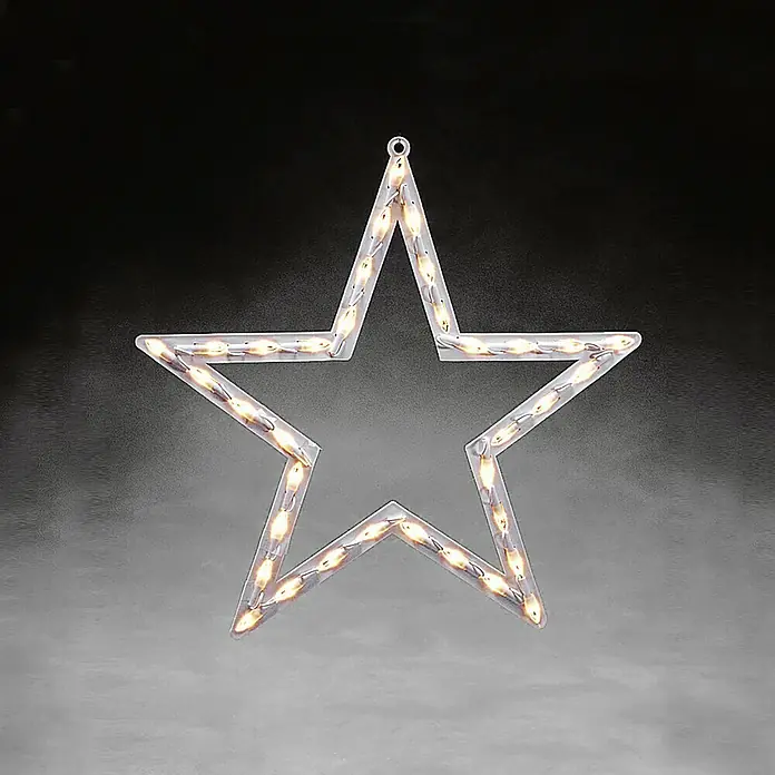 Konstsmide Led-kerstverlichting Ster - Binnen, 35 lampen, b x h: 50 x 47 cm, Warm wit - Vooraanzicht