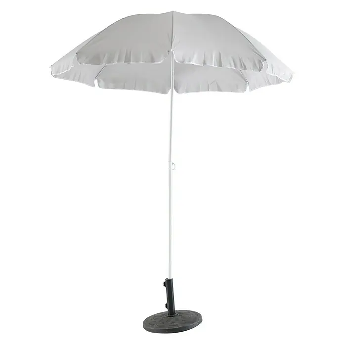 Sunfun Balkonschirm Provence II - Lichtgrau, Durchmesser: 200 cm