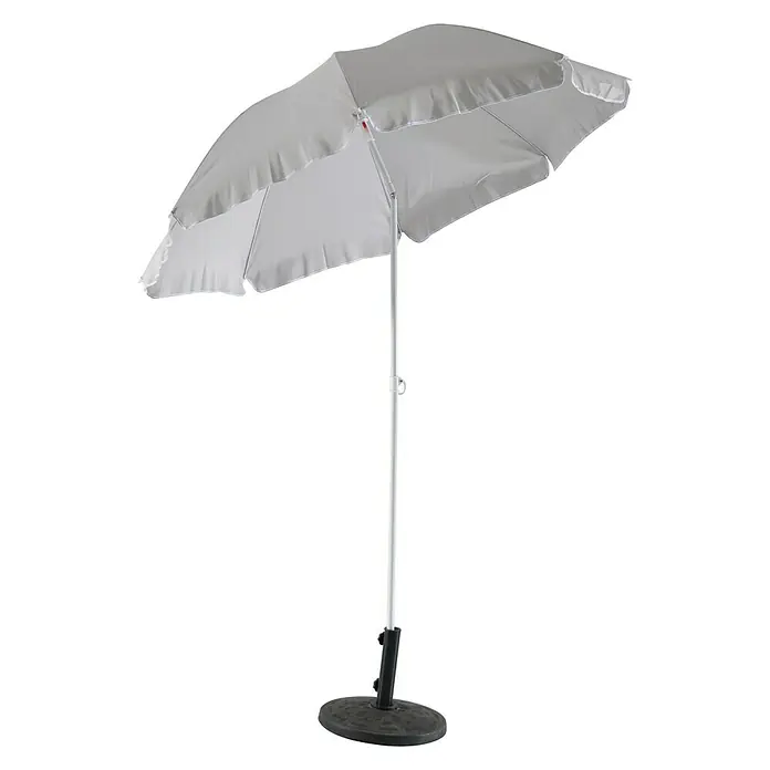 Sunfun Balkonschirm Provence II - Lichtgrau, Durchmesser: 200 cm