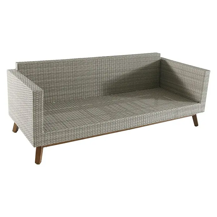 Sunfun Anika Loungemöbel-Set - 4 -tlg., Polyrattan, Aluminium, Hellgrau
