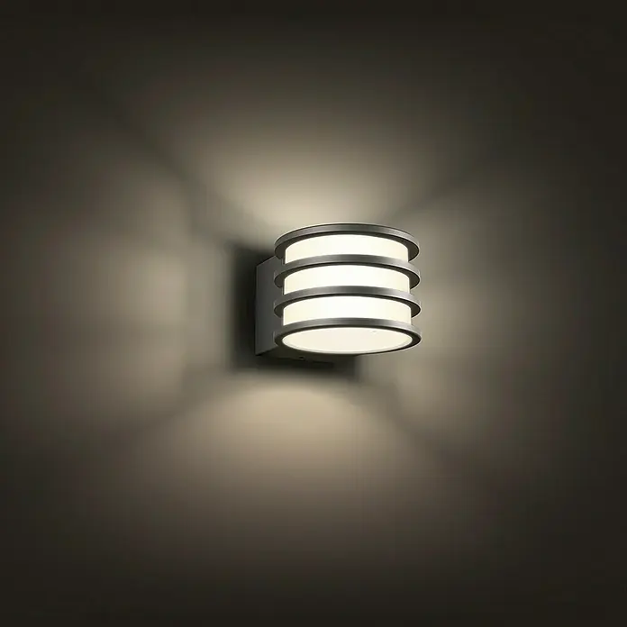 Philips Hue Aplique exterior LED Lucca - 9,5 W, 17 x 21,5 x 12,9 cm, Antracita, IP44
