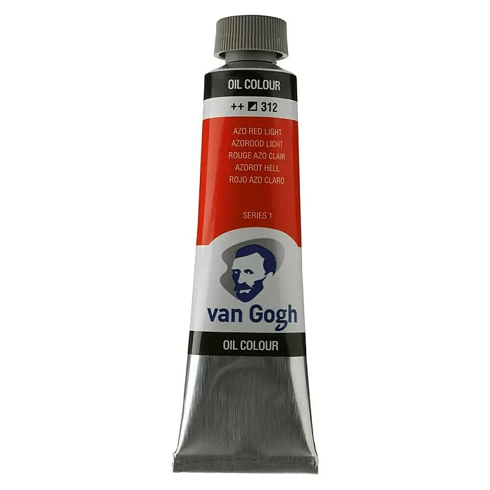 Talens Van Gogh Pintura al óleo - Rojo azo claro, 40 ml, Tubo
