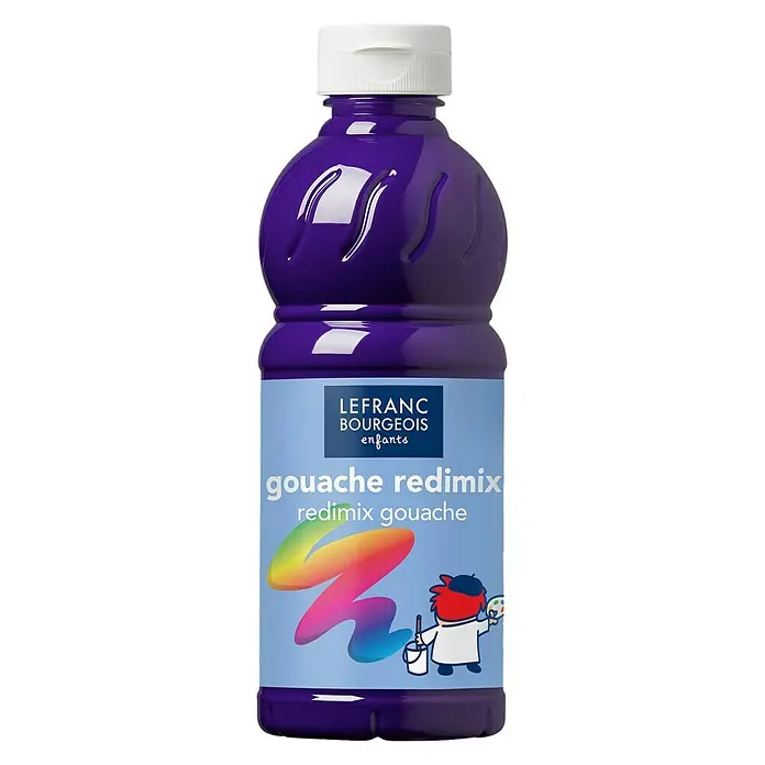 Lefranc & Bourgeois Gvaš Redimix - Ljubičaste boje, 500 ml, Boca - Pogled sprijeda
