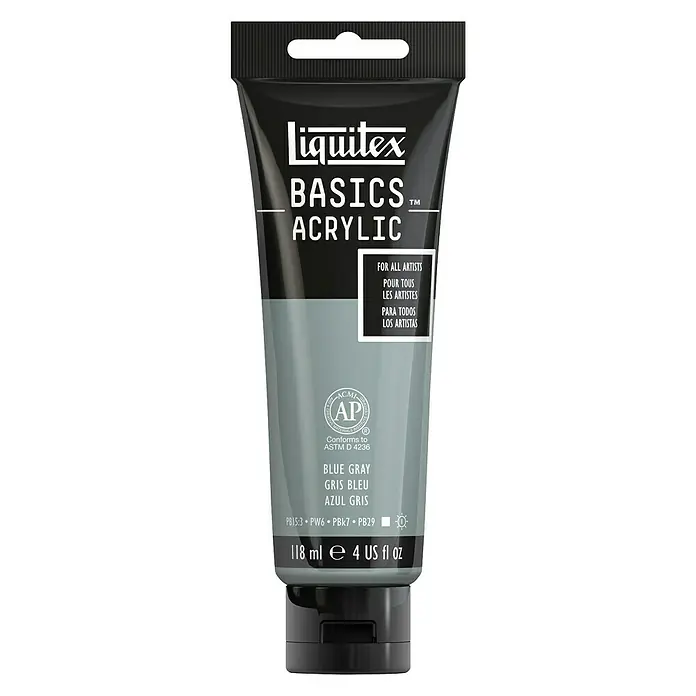 Liquitex Basics Akrilna boja - Boja: Plavosive boje, 118 ml, Tuba - Pogled sprijeda
